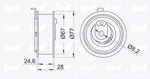 IPD 15-3212 Tensioner pulley, timing belt 153212