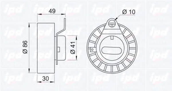 IPD 15-3213 Tensioner pulley, timing belt 153213