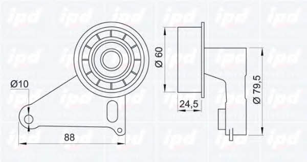 IPD 15-3214 Tensioner pulley, timing belt 153214