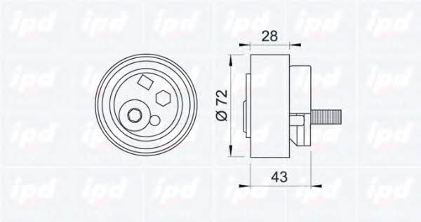 IPD 15-3228 Tensioner pulley, timing belt 153228