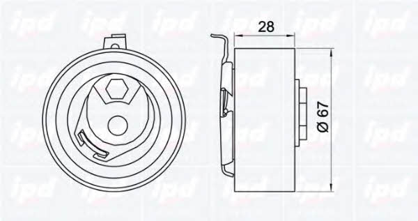 IPD 15-3230 Tensioner pulley, timing belt 153230