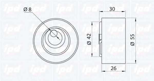 IPD 15-3231 Tensioner pulley, timing belt 153231