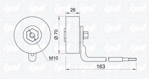 IPD 15-3235 V-ribbed belt tensioner (drive) roller 153235