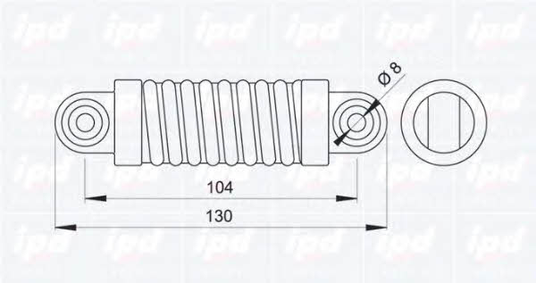 IPD 15-3255 Poly V-belt tensioner shock absorber (drive) 153255