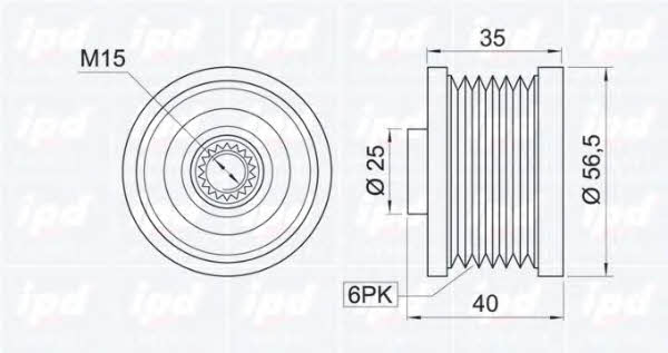 IPD 15-3286 Freewheel clutch, alternator 153286