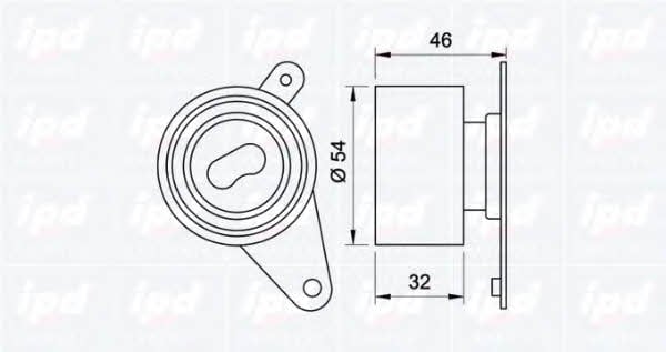 IPD 15-3325 Tensioner pulley, timing belt 153325