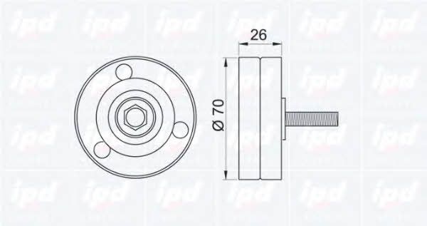 IPD 15-3331 V-ribbed belt tensioner (drive) roller 153331
