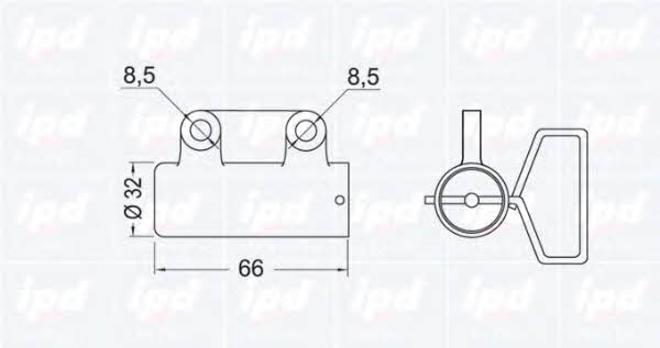 IPD 15-3471 Tensioner pulley, timing belt 153471