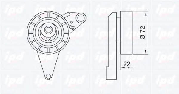 IPD 14-0270 Tensioner pulley, timing belt 140270