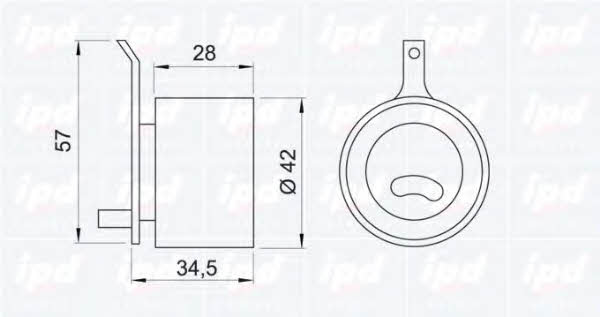 IPD 14-0273 Tensioner pulley, timing belt 140273