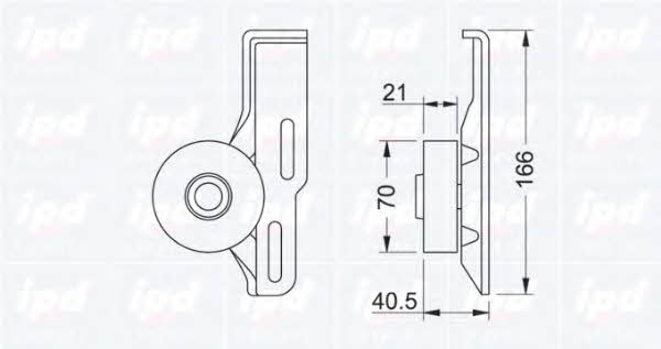 IPD 14-0288 V-ribbed belt tensioner (drive) roller 140288