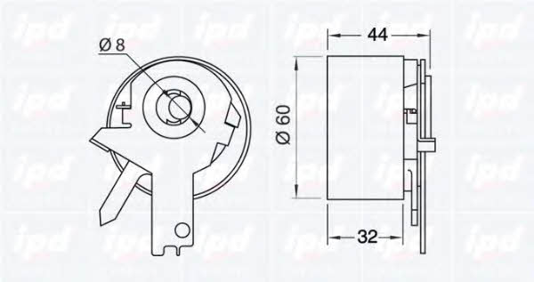 IPD 14-0293 Tensioner pulley, timing belt 140293