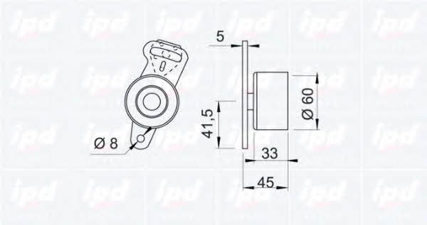 IPD 14-0309 Tensioner pulley, timing belt 140309