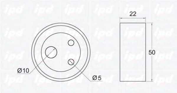 IPD 14-0313 Tensioner pulley, timing belt 140313