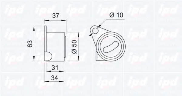 IPD 14-0314 Tensioner pulley, timing belt 140314