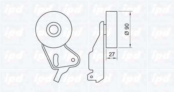 IPD 14-0323 V-ribbed belt tensioner (drive) roller 140323