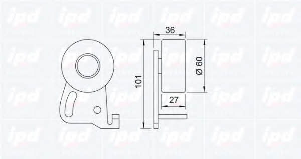 IPD 14-0352 Tensioner pulley, timing belt 140352