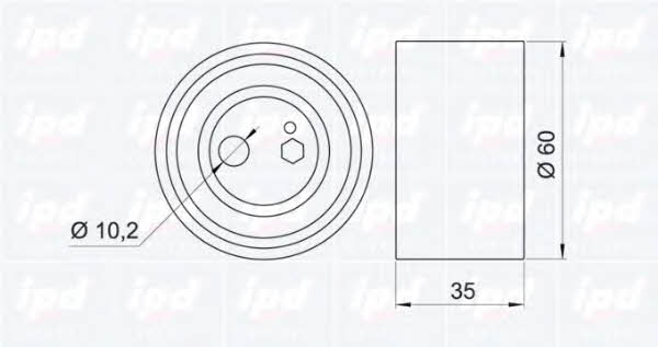 IPD 14-0355 Tensioner pulley, timing belt 140355