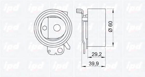 IPD 14-0371 Tensioner pulley, timing belt 140371