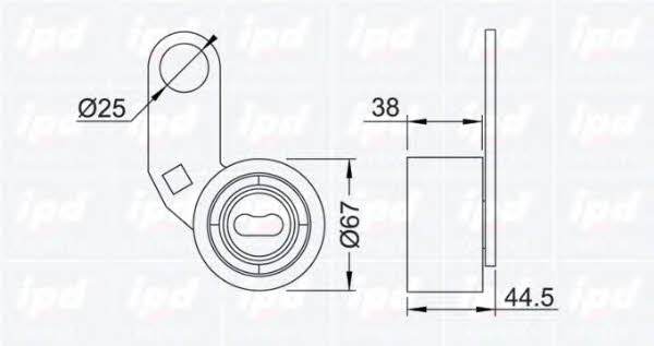 IPD 14-0373 Tensioner pulley, timing belt 140373