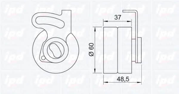 IPD 14-0379 Tensioner pulley, timing belt 140379