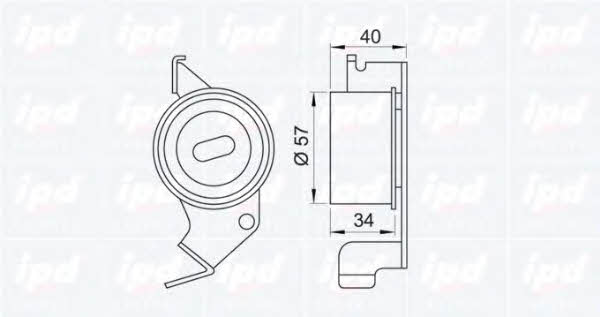 IPD 14-0395 Tensioner pulley, timing belt 140395