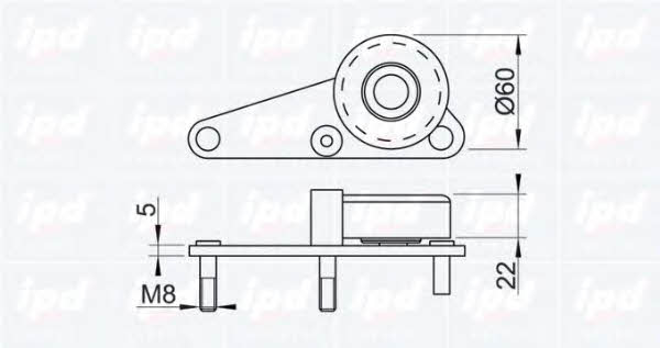 IPD 14-0418 V-ribbed belt tensioner (drive) roller 140418