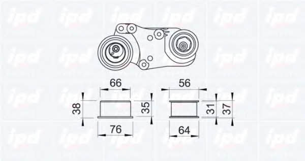 IPD 14-0434 Tensioner pulley, timing belt 140434
