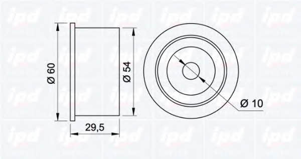 IPD 14-0436 Tensioner pulley, timing belt 140436