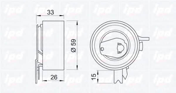 IPD 14-0447 Tensioner pulley, timing belt 140447
