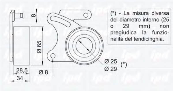IPD 14-0448 Tensioner pulley, timing belt 140448