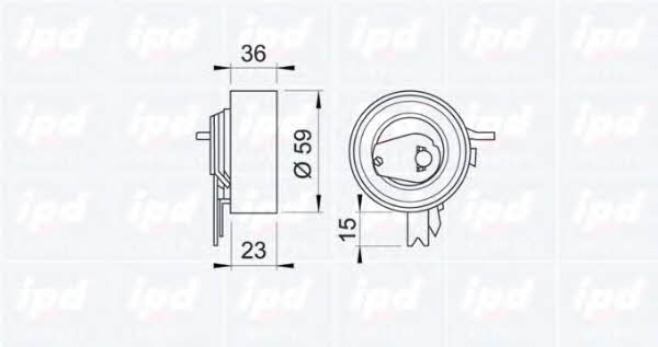 IPD 14-0450 Tensioner pulley, timing belt 140450