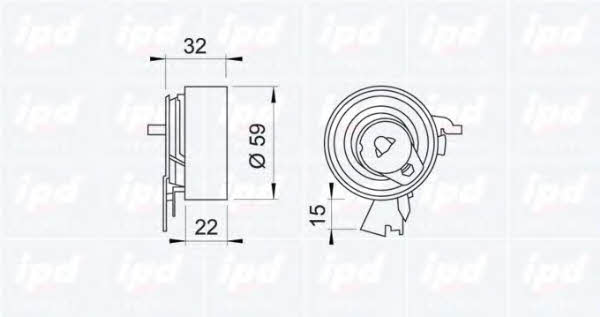 IPD 14-0455 Tensioner pulley, timing belt 140455