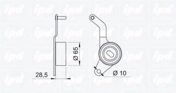 IPD 14-0456 Tensioner pulley, timing belt 140456