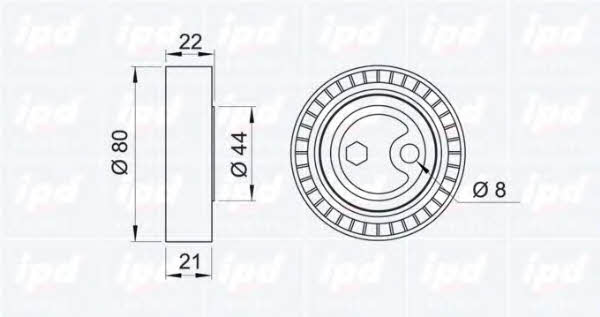 IPD 14-0482 V-ribbed belt tensioner (drive) roller 140482