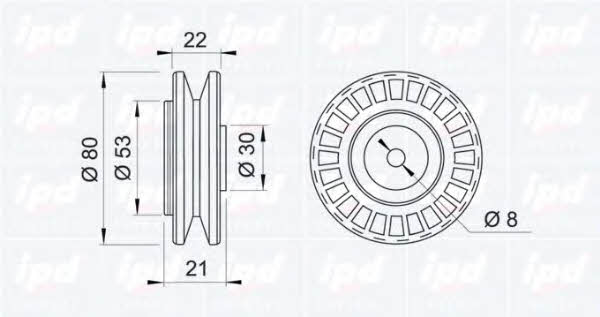 IPD 14-0485 Tensioner pulley, timing belt 140485