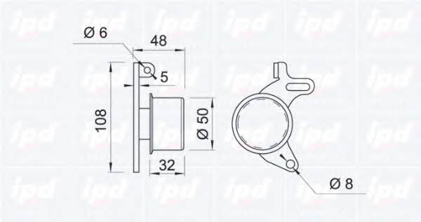 IPD 14-0494 Tensioner pulley, timing belt 140494