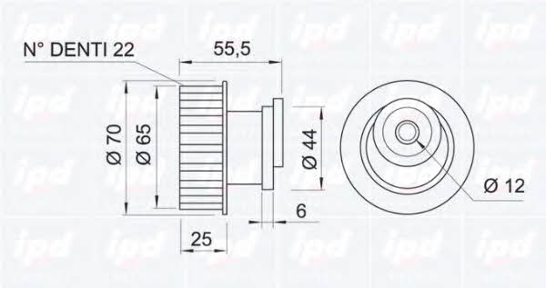 IPD 14-0495 Tensioner pulley, timing belt 140495