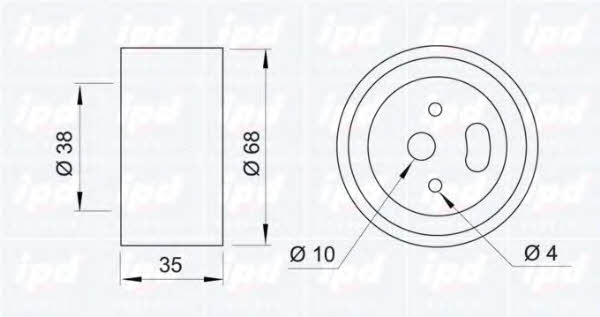 IPD 14-0502 Tensioner pulley, timing belt 140502