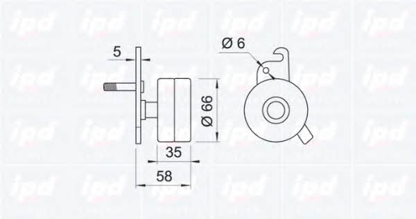 IPD 14-0511 V-ribbed belt tensioner (drive) roller 140511
