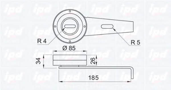 IPD 14-0521 V-ribbed belt tensioner (drive) roller 140521