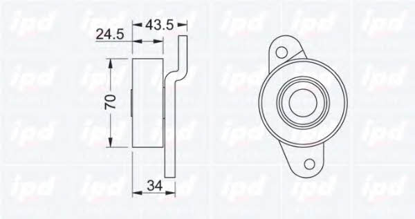 IPD 14-0525 V-ribbed belt tensioner (drive) roller 140525