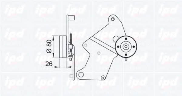 IPD 14-0534 V-ribbed belt tensioner (drive) roller 140534