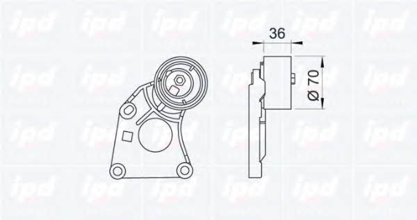 IPD 14-0544 Tensioner pulley, timing belt 140544