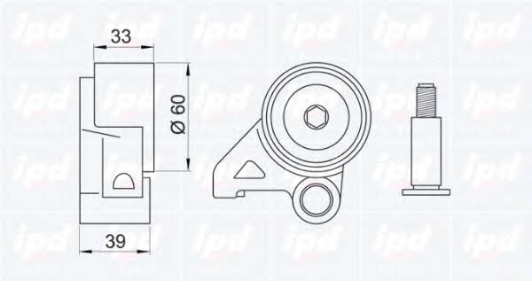 IPD 14-0558 Tensioner pulley, timing belt 140558