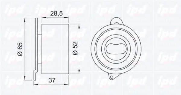 IPD 14-0560 Tensioner pulley, timing belt 140560
