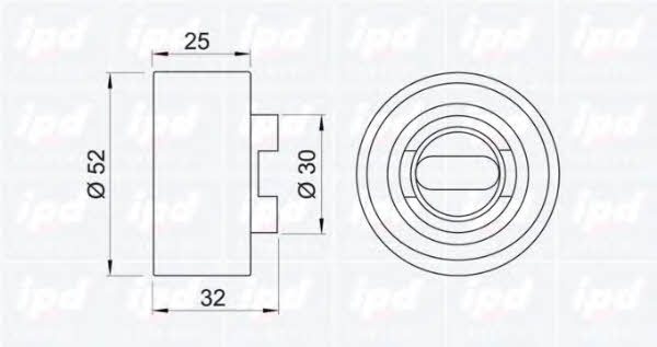 IPD 14-0566 Tensioner pulley, timing belt 140566