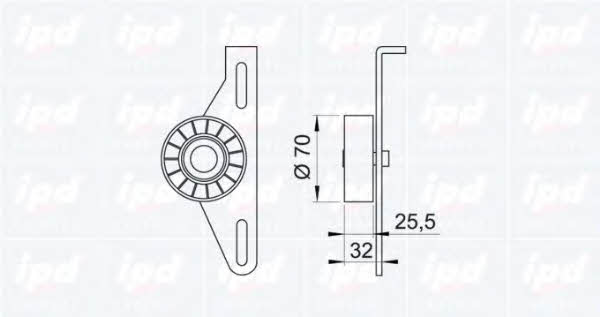 IPD 14-0581 V-ribbed belt tensioner (drive) roller 140581