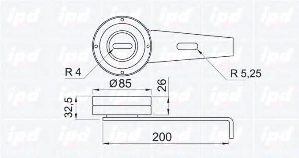 IPD 14-0585 V-ribbed belt tensioner (drive) roller 140585