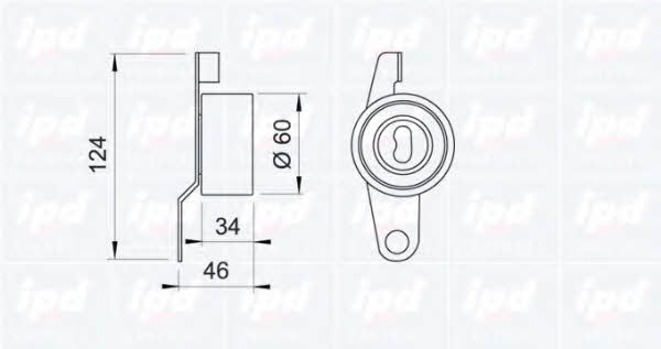 IPD 14-0592 Tensioner pulley, timing belt 140592